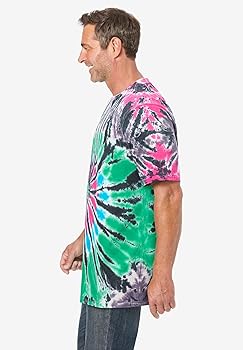 KingSize Men's Big & Tall Lightweight Tie-Dye Crewneck Tee
